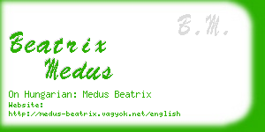 beatrix medus business card